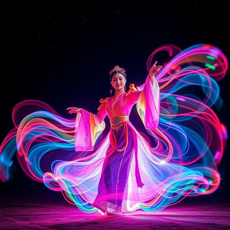 light painting style AI art