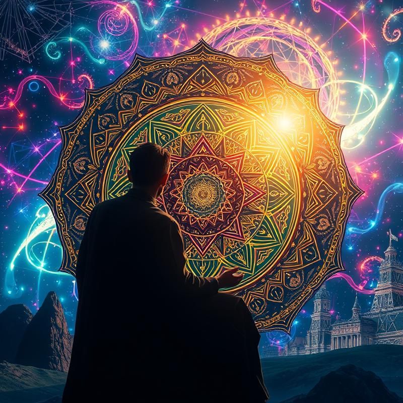 sacred geometry style AI art