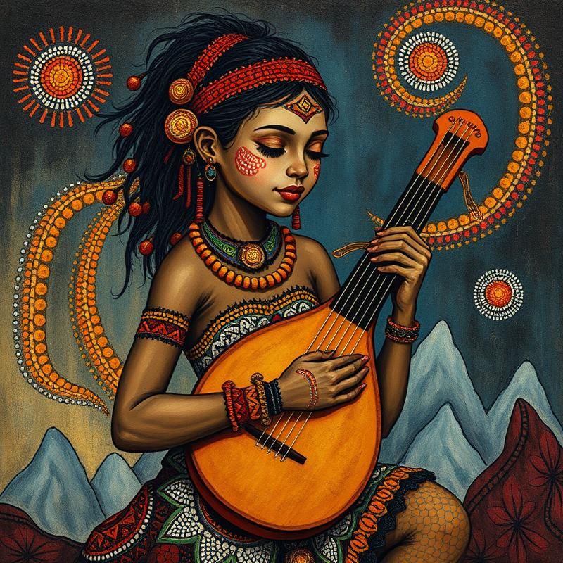aboriginal art style AI art
