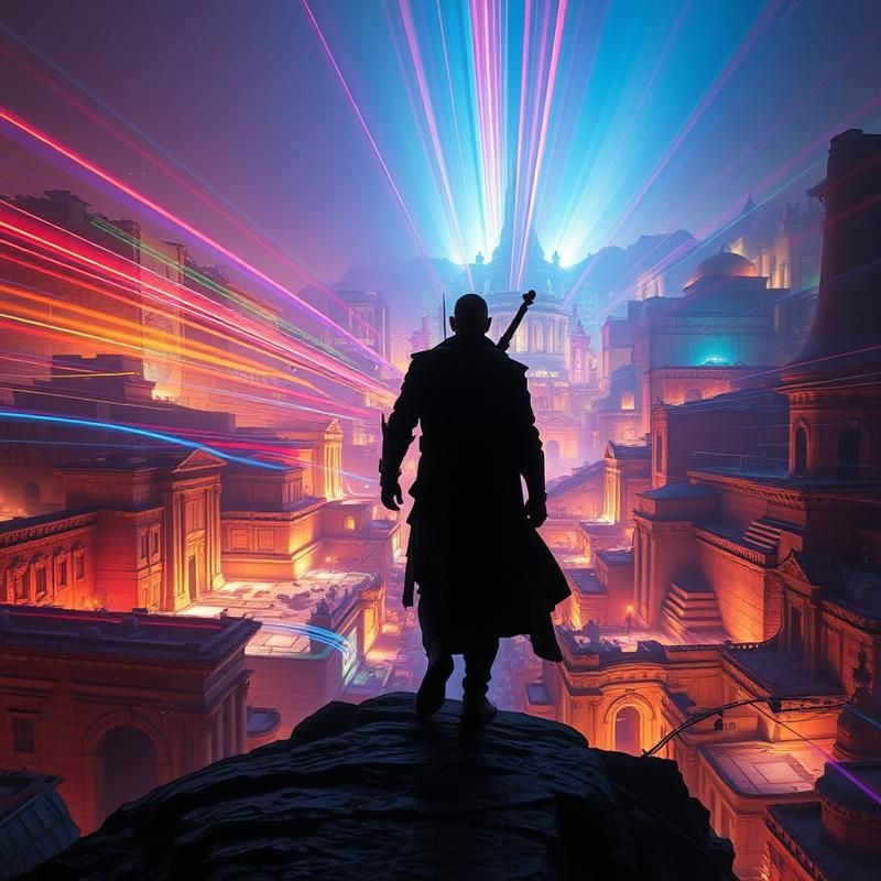 light painting style AI art
