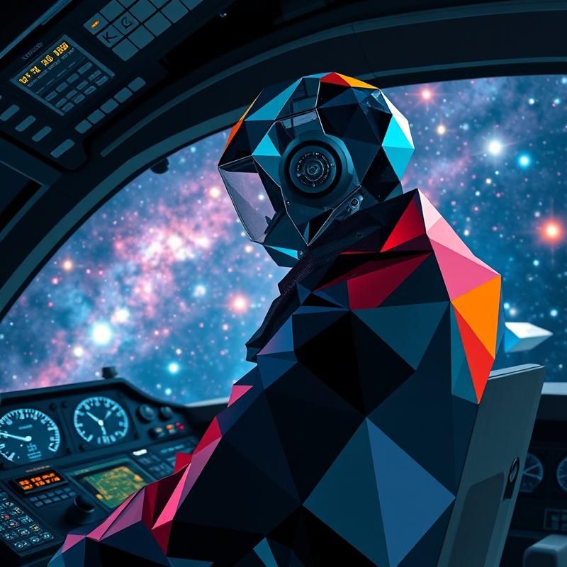 geometric style AI art