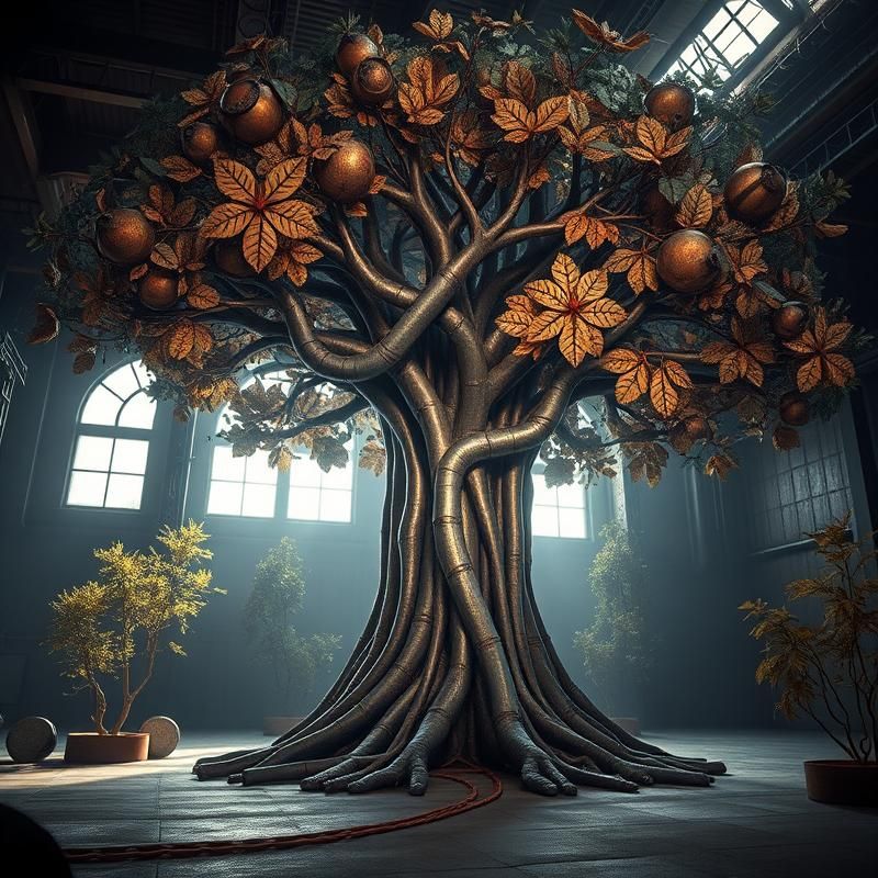 industrial style AI art