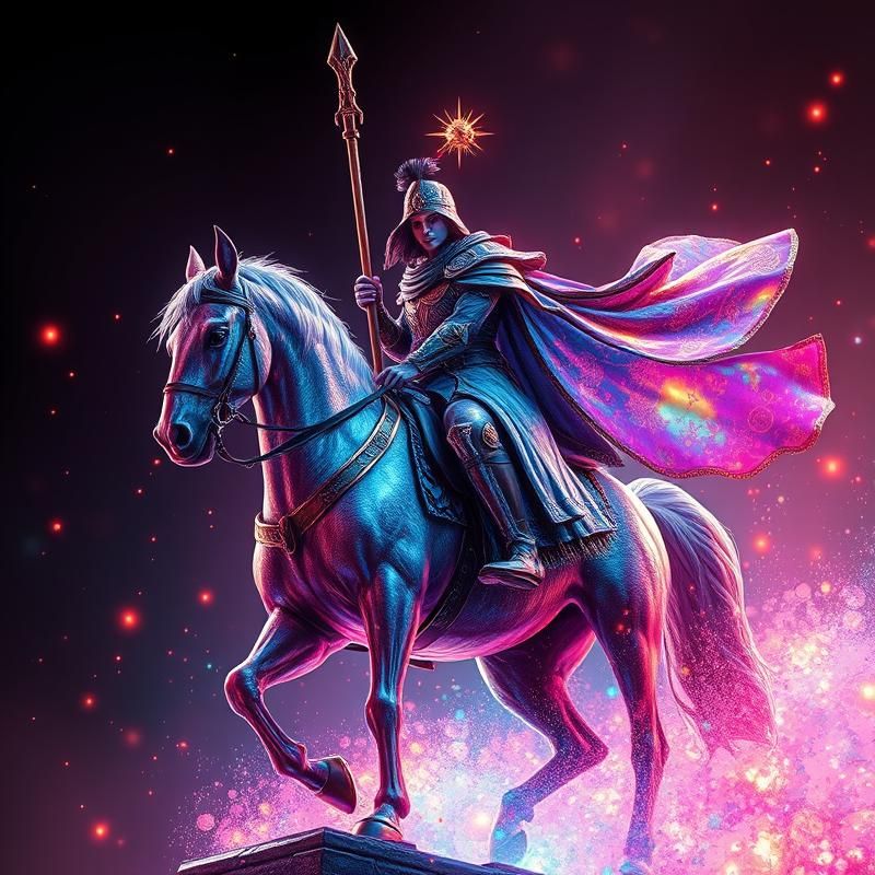 holographic style AI art