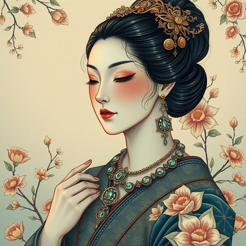 ukiyo-e style AI art