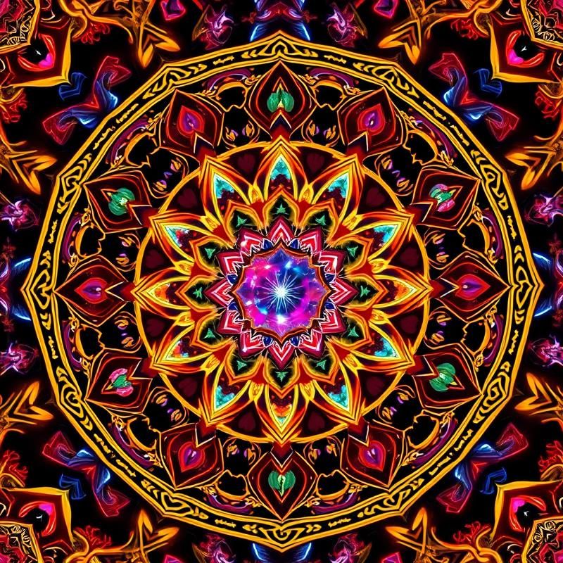sacred geometry style AI art