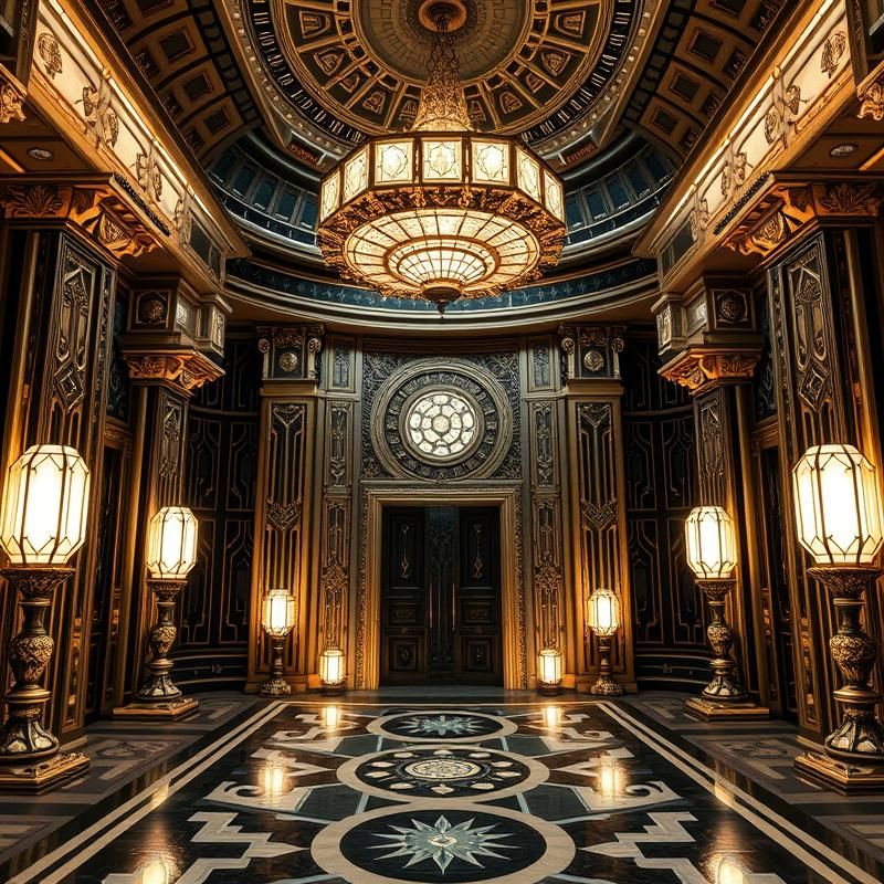 art deco style AI art