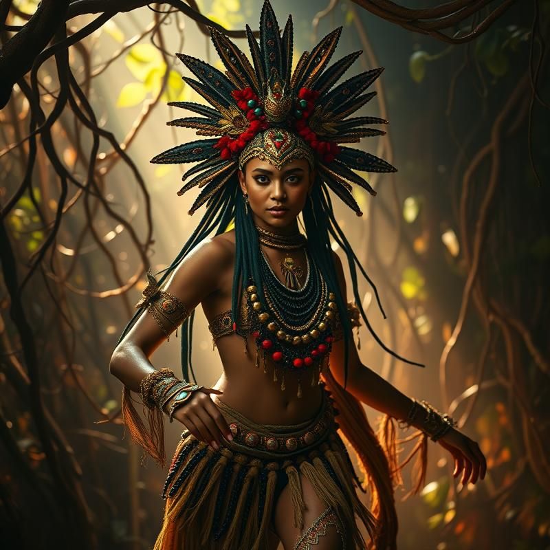 tribal style AI art