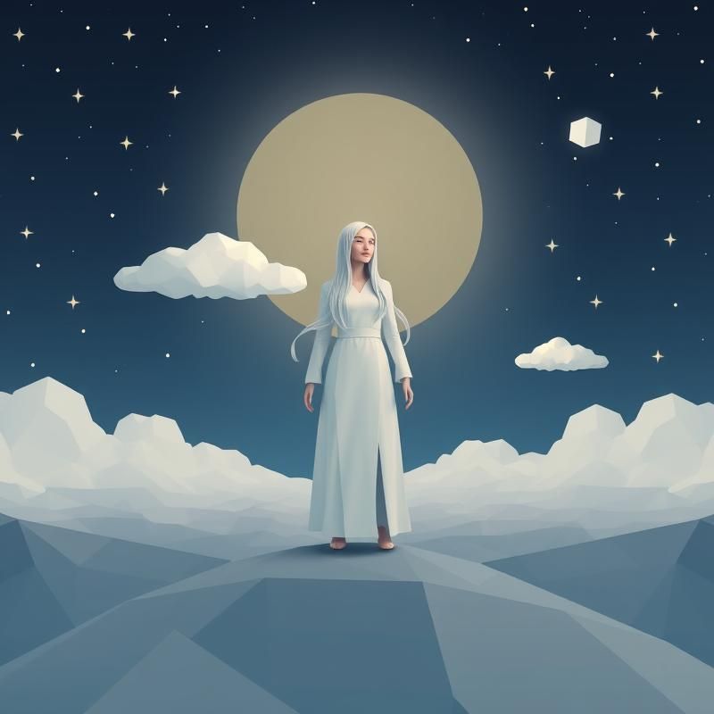 low poly style AI art