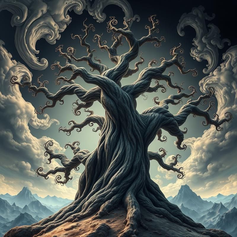 fractal art style AI art