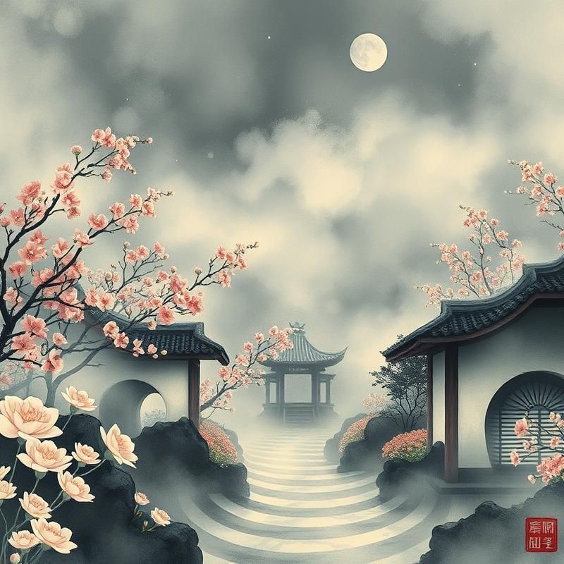 chinese painting style AI art