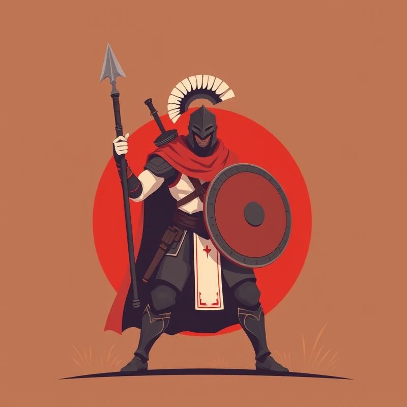 flat design style AI art
