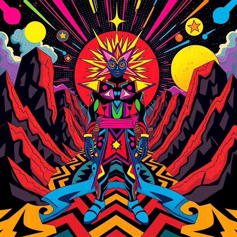 memphis design style AI art