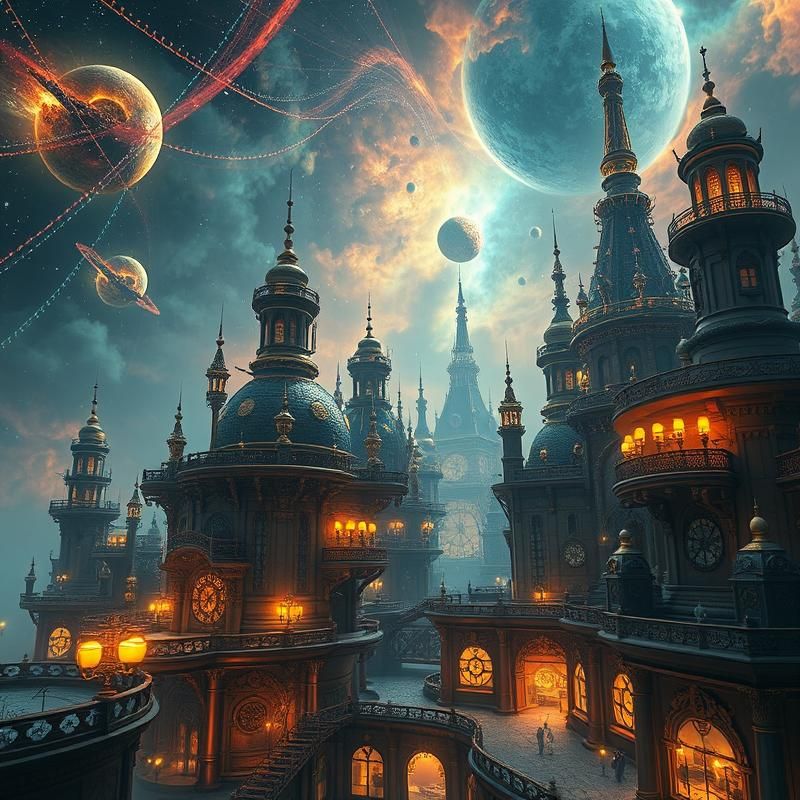 steampunk style AI art