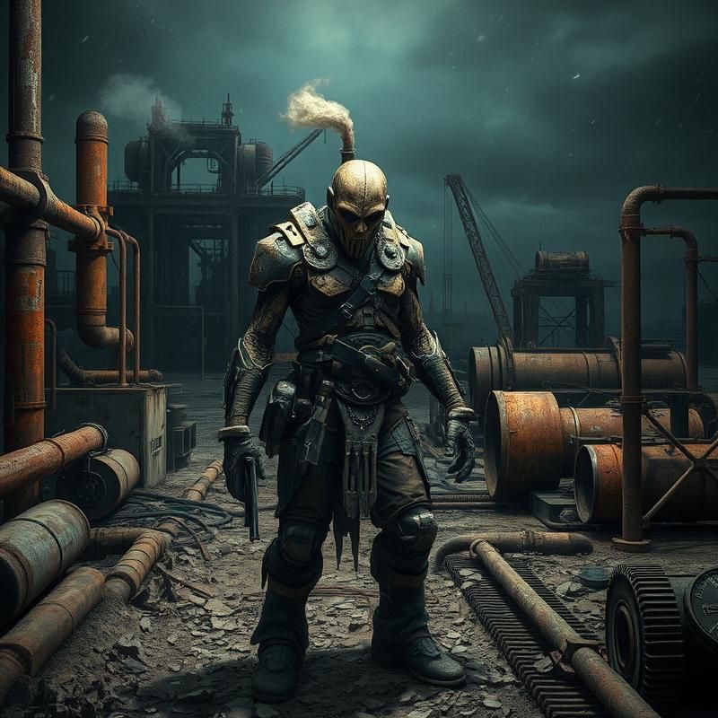 industrial style AI art