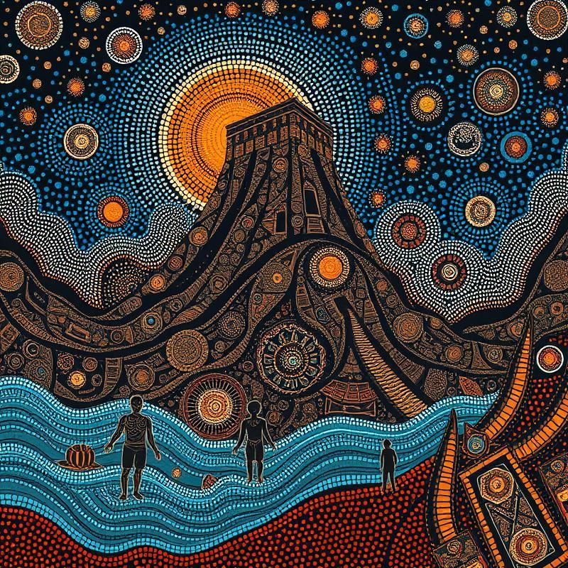 aboriginal art style AI art