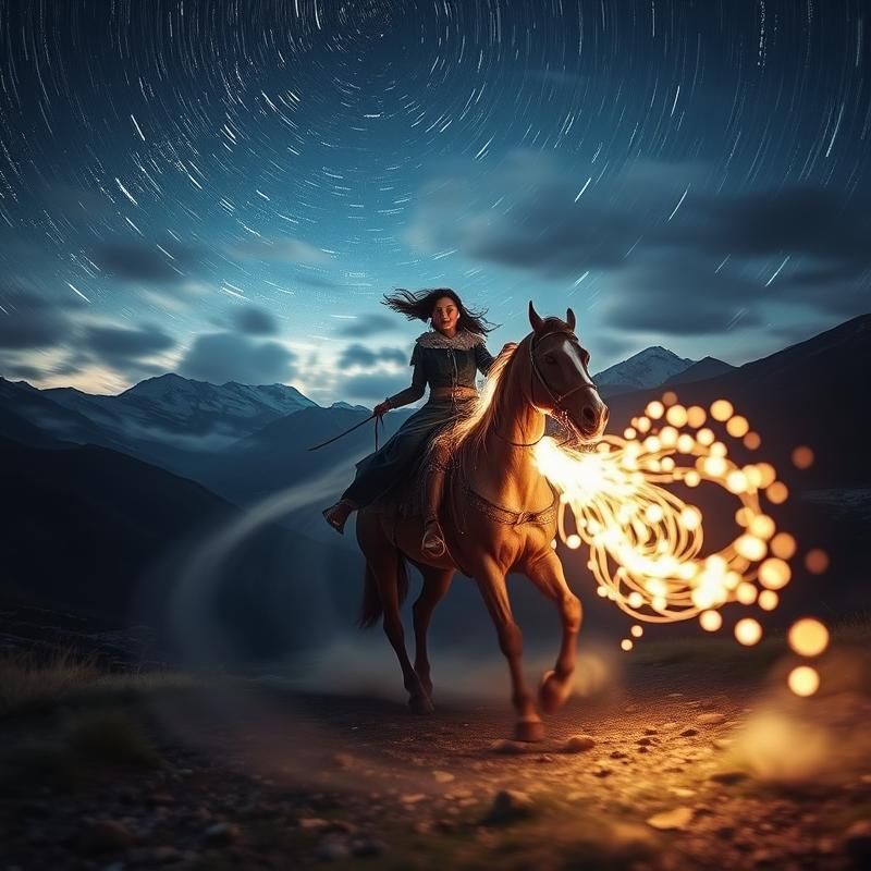 light painting style AI art