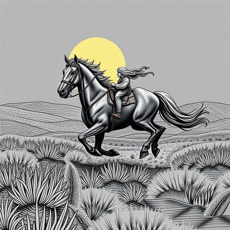 cross-hatching style AI art