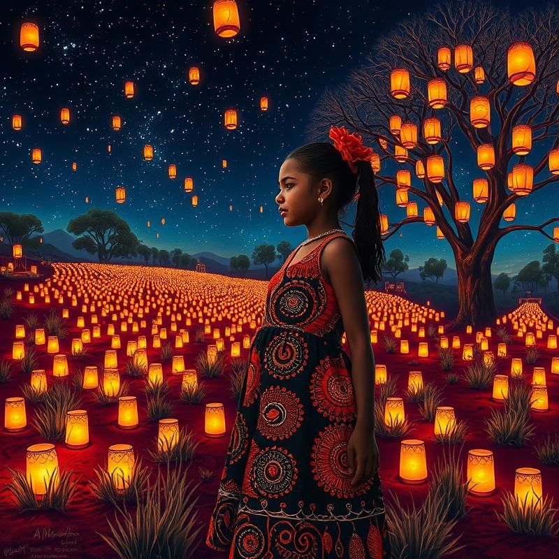 aboriginal art style AI art