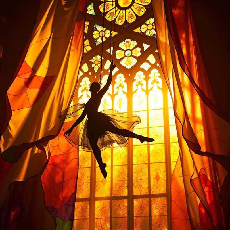 stained glass style AI art
