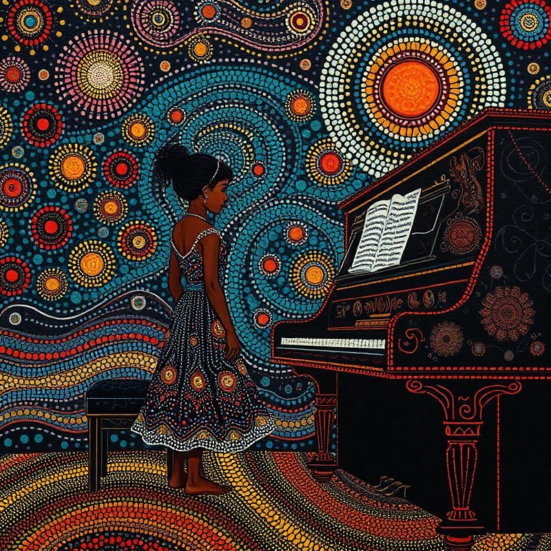 aboriginal art style AI art