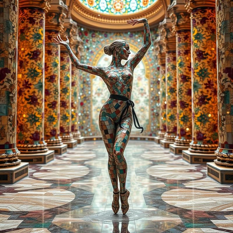 mosaic style AI art