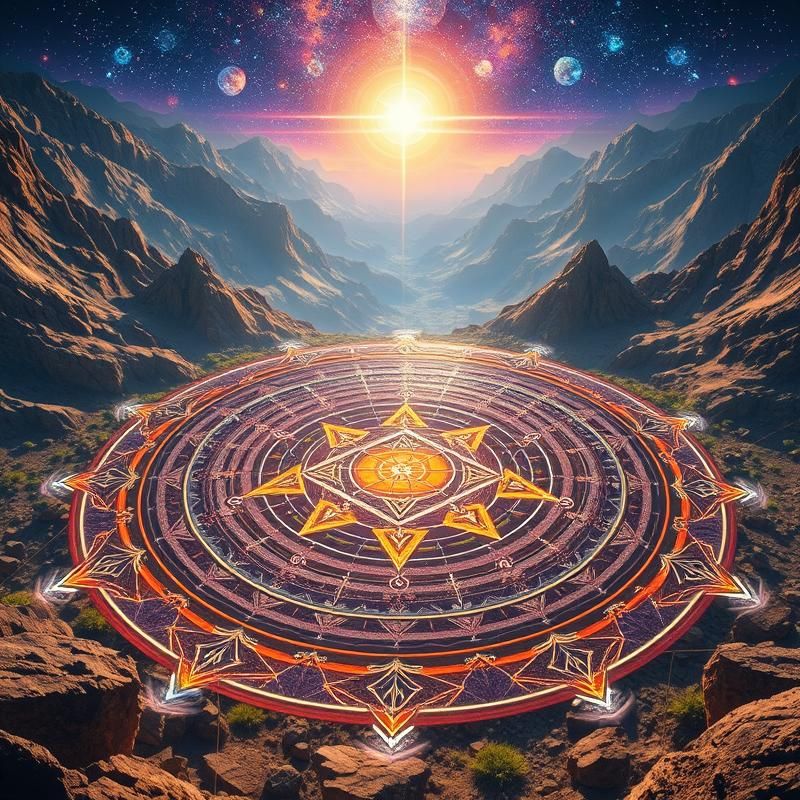 sacred geometry style AI art