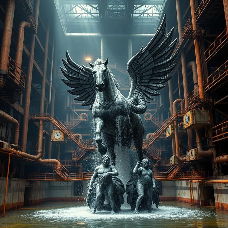 industrial style AI art