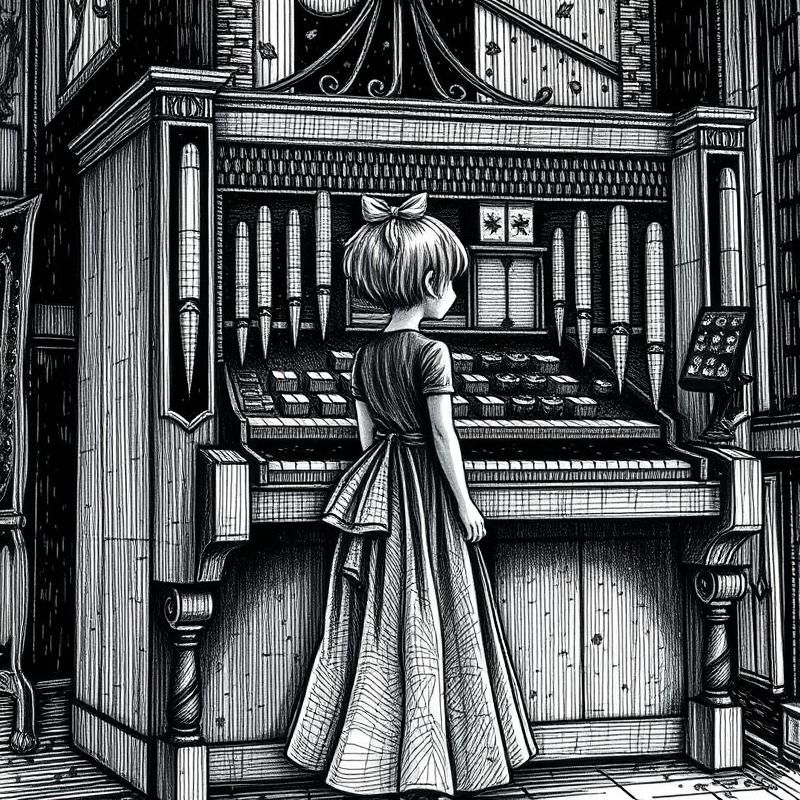 cross-hatching style AI art