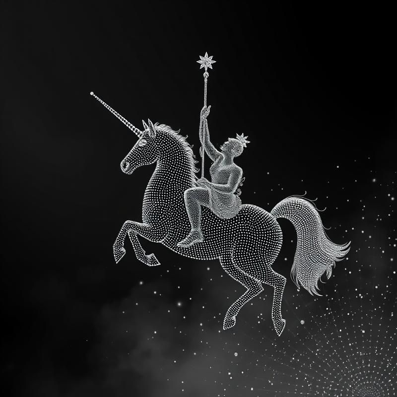 dot work style AI art