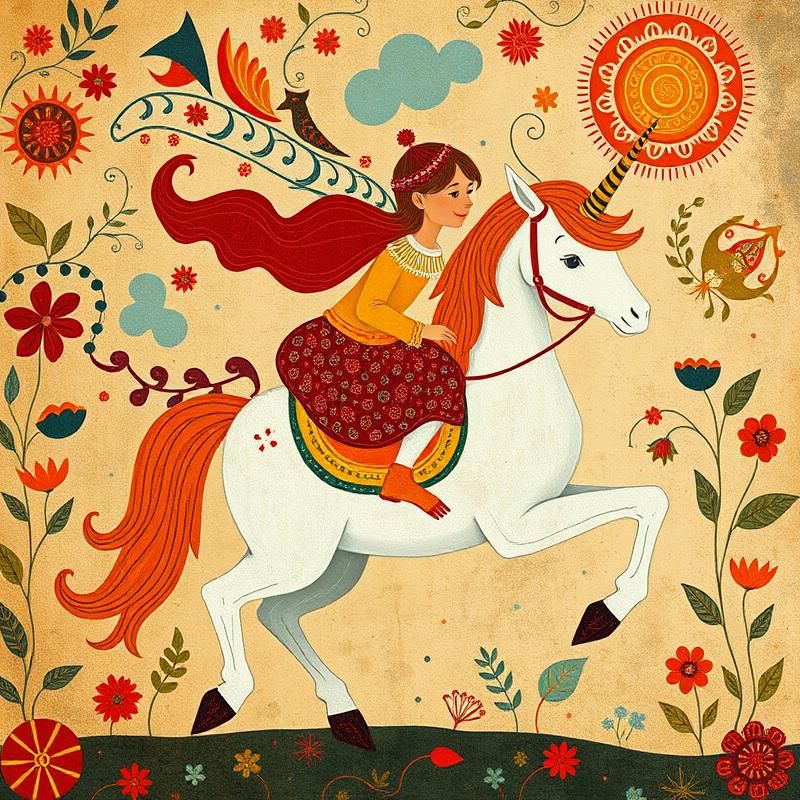 folk art style AI art