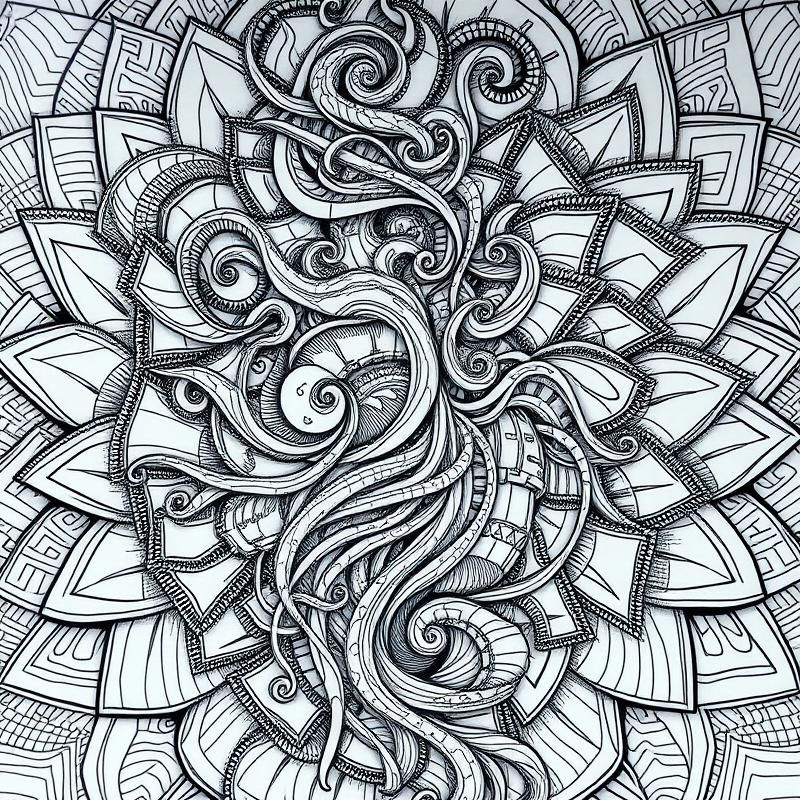 zentangle style AI art