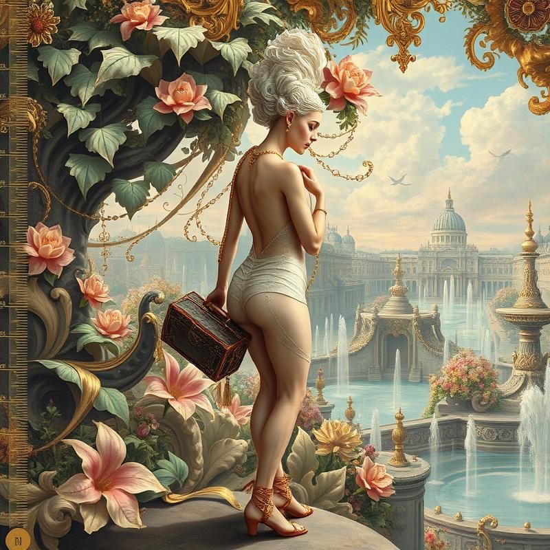 rococo style AI art