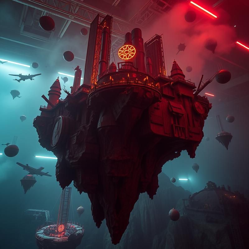installation art style AI art