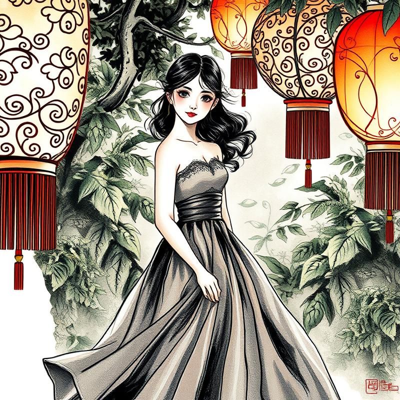 ink drawing style AI art