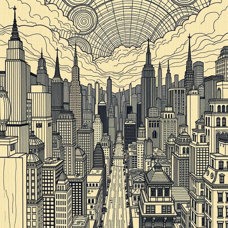 woodcut style AI art
