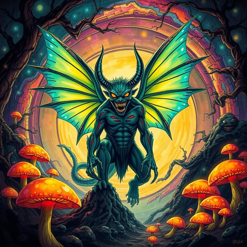 lowbrow art style AI art