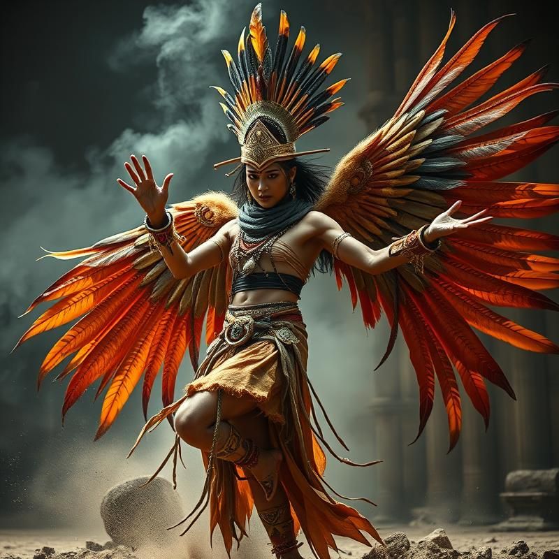 tribal style AI art