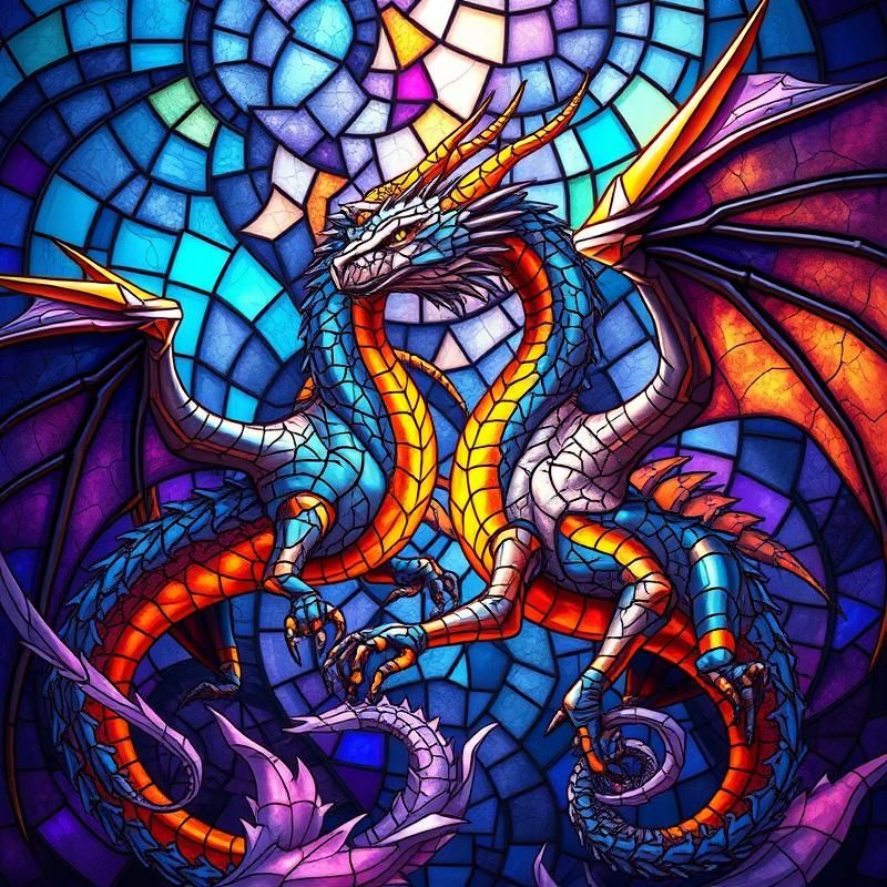 stained glass style AI art