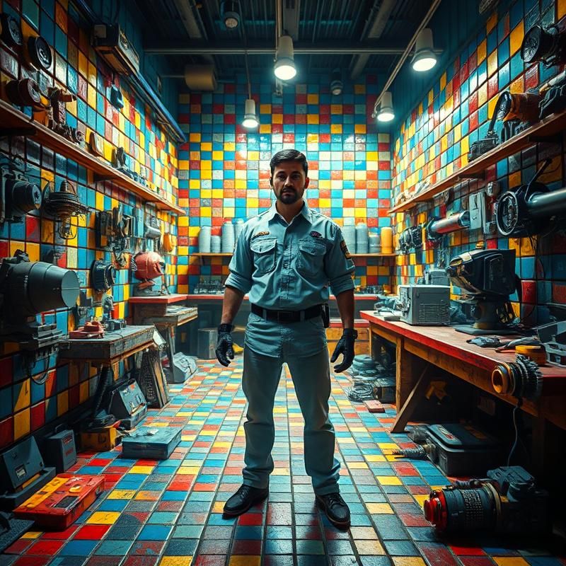 mosaic style AI art