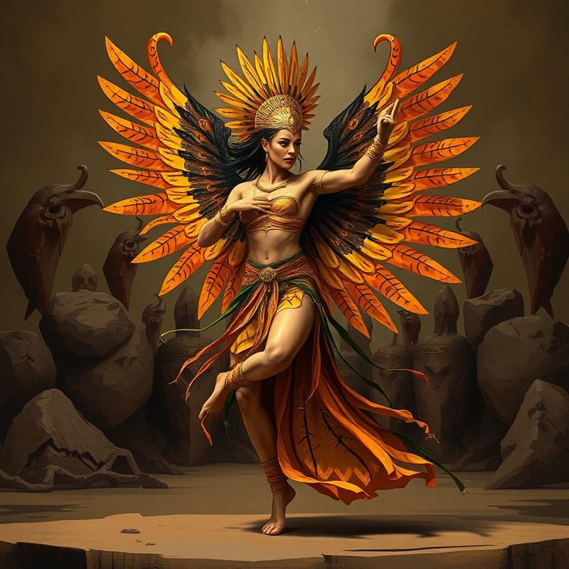 primitive style AI art