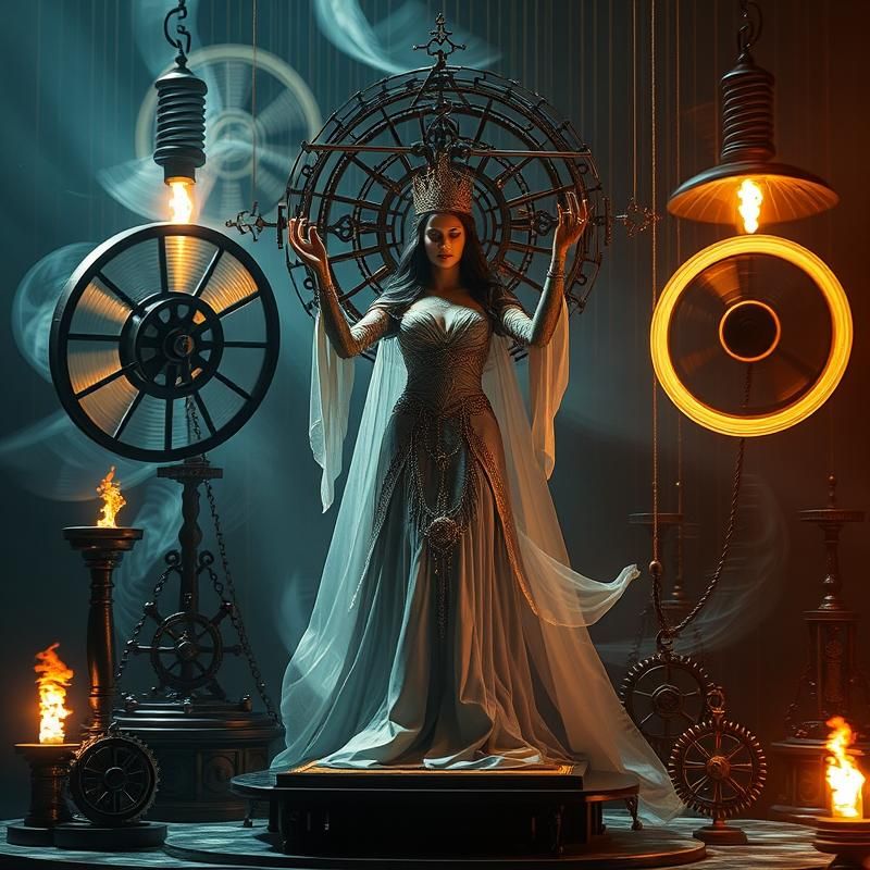 kinetic art style AI art