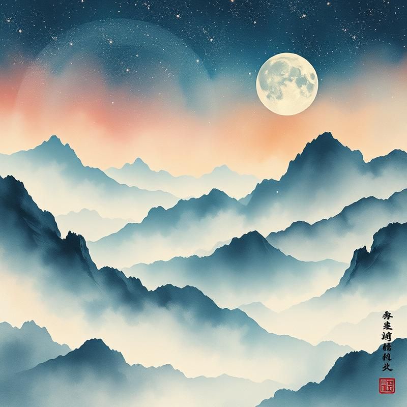 chinese painting style AI art
