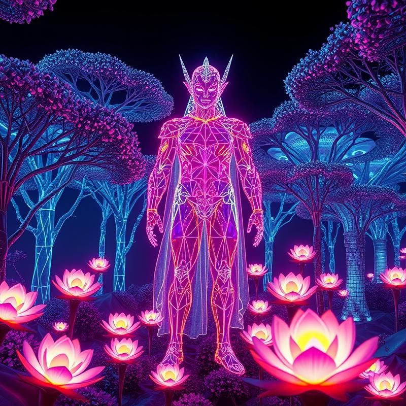 holographic style AI art