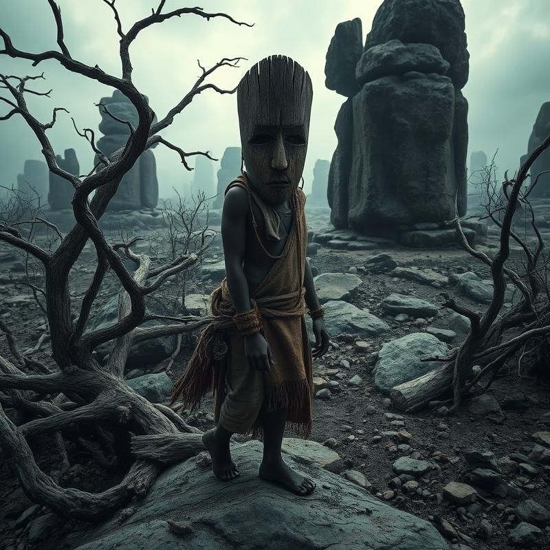 primitive style AI art