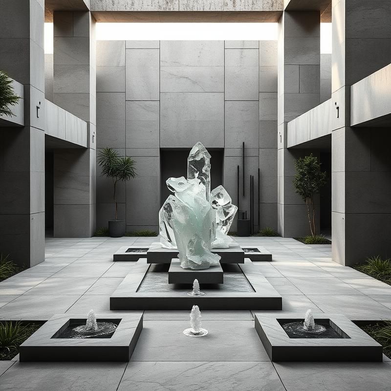 brutalist style AI art