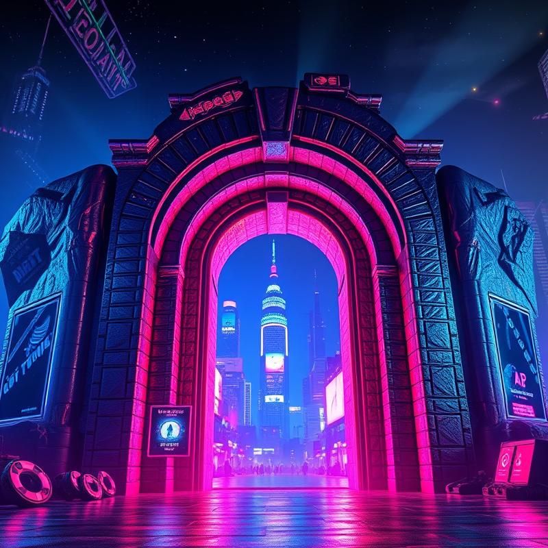 synthwave style AI art