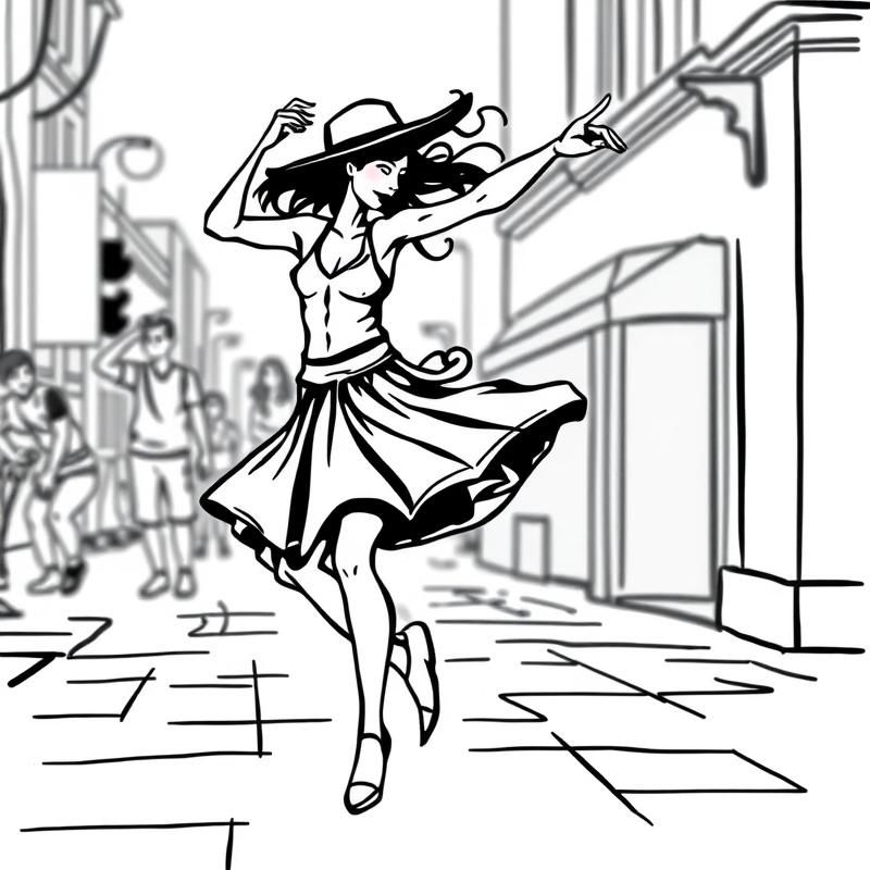 line art style AI art