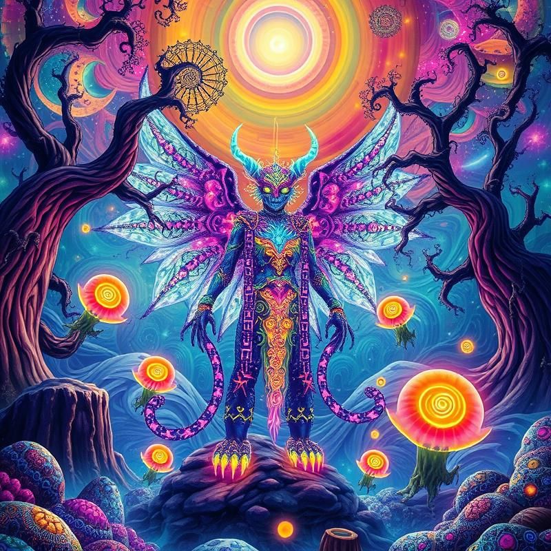 psychedelic style AI art