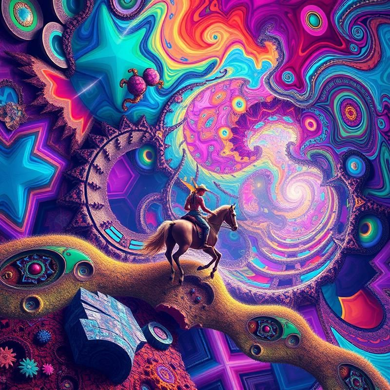 psychedelic style AI art
