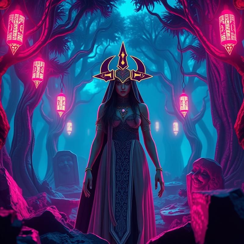 synthwave style AI art